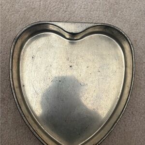Vintage 1950s Heart-Shaped Silver Pan